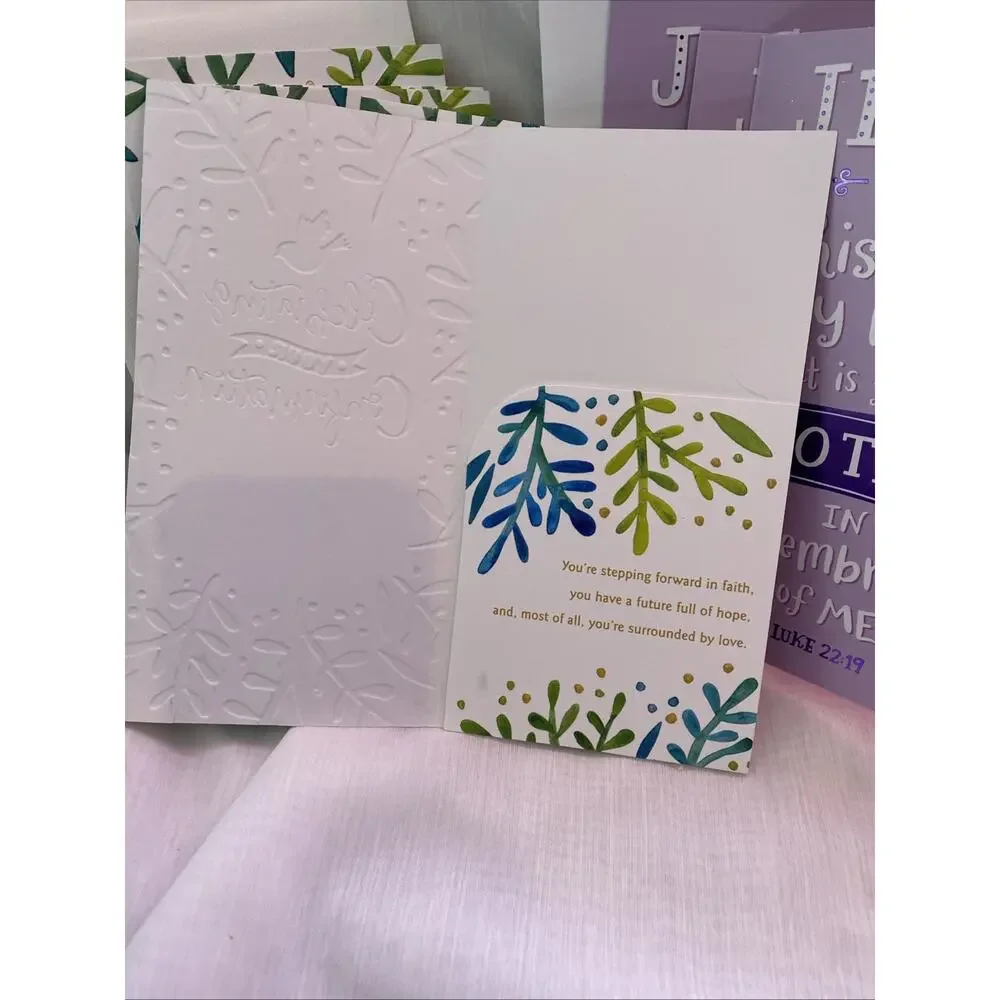 Lot of 11 Christian 1st Communion/Confirmation Money Holder cards, NEW